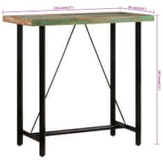 Greatstore Barska miza 110x55x107 cm trden akacijev les in železo