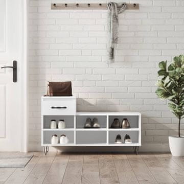 Vidaxl vidaXL Stojalo za čevlje belo 102x36x60 cm material na osnovi lesa