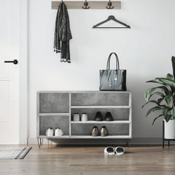 Vidaxl vidaXL Omarica za čevlje betonsko siva 102x36x60 cm