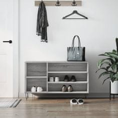Vidaxl Omarica za čevlje siva sonoma 102x36x60 cm inženirski les