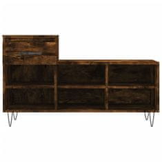 Vidaxl Omarica za čevlje dimljeni hrast 102x36x60 cm inženirski les