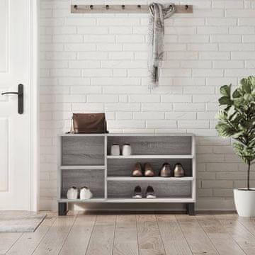 Vidaxl vidaXL Omarica za čevlje, siva, hrast sonoma, 102x36x60 cm