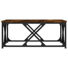 Vidaxl Klubska mizica dimljeni hrast 70x70x30 cm inženirski les