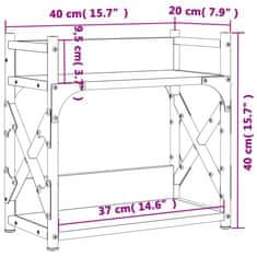 Greatstore Stojalo za tiskalnik rjavi hrast 40x20x40 cm inženirski les