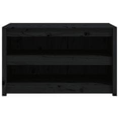 Vidaxl Zunanja kuhinjska omarica črna 106x55x64 cm trdna borovina