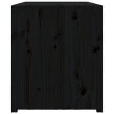 Vidaxl Zunanja kuhinjska omarica črna 106x55x64 cm trdna borovina