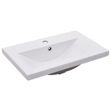 Vidaxl Vgradni umivalnik 61x39,5x18,5 cm keramičen bel