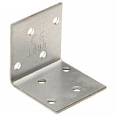 Vidaxl Kotni nosilci 100 kosov 2 mm 40x40x40 mm pocinkano jeklo