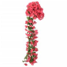 Vidaxl Božična cvetlična girlanda 3 kosi rožnata 85 cm