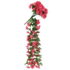 Vidaxl Božična cvetlična girlanda 3 kosi rožnata 85 cm