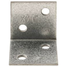 Vidaxl Kotni nosilci 150 kosov 2 mm 30x25x30 mm pocinkano jeklo