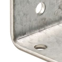 Vidaxl Kotni nosilci 40 kosov 2 mm 80x40x80 mm pocinkano jeklo