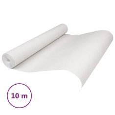 Vidaxl Tapeta 3D enobarvna bela 10x0,53 m netkana