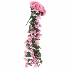 Vidaxl Božična cvetlična girlanda 3 kosi roza 85 cm