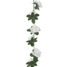 Vidaxl Božična cvetlična girlanda 6 kosov bela 240 cm