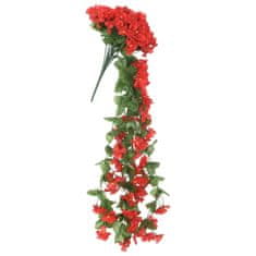 Vidaxl Božična cvetlična girlanda 3 kosi rdeča 85 cm