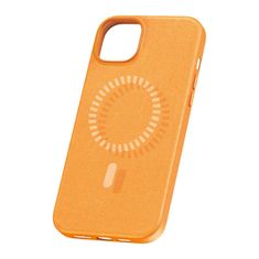 BASEUS magnetni ovitek za iphone 15 pro baseus fauxther series (oranžna)