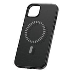 BASEUS magnetni ovitek za iphone 15 promax baseus fauxther series (black)