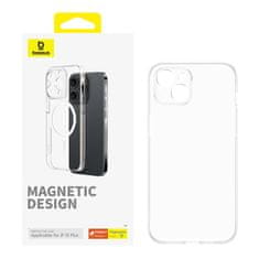 BASEUS Magnetno ohišje za iPhone 15 Plus OS-Lucent Series (prozorno)
