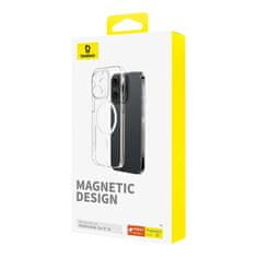 BASEUS Magnetno ohišje za iPhone 15 OS-Lucent Series (prozorno)