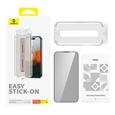 BASEUS Sapphire iPhone 15 zasebnost kaljeno steklo