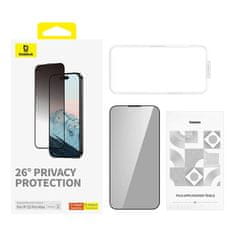 BASEUS Diamond iPhone 15 Pro Max zasebnost kaljeno steklo