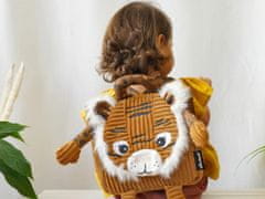 Les Déglingos Otroški nahrbtnik iz mehke suknjičaste tkanine tiger