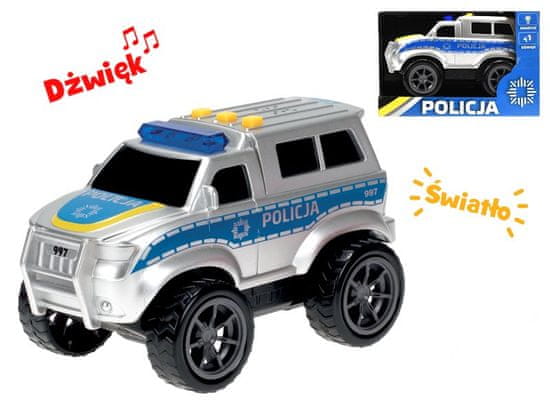 Policijska policija za avto 18 cm na vztrajniku na bateriji s svetlobo in zvokom