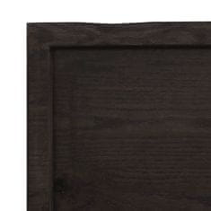 Vidaxl Kopalniški pult temno rjav 100x30x(2-6) cm obdelan trden les