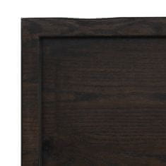 Vidaxl Kopalniški pult temno rjav 80x50x(2-4) cm obdelan trden les