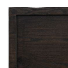 Vidaxl Kopalniški pult temno rjav 40x60x(2-6) cm obdelan trden les
