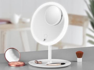 Lafe rosa 28 diod kozmetično ogledalo plus majhno povečevalno ogledalo