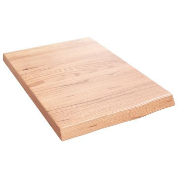 Vidaxl Stenska polica svetlo rjava 40x60x(2-4) cm trdna hrastovina