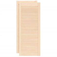 Vidaxl Vrata za omarico z letvicami 2 kosa 99,3x39,4 cm trdna borovina