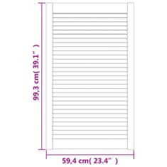 Vidaxl Vrata za omarico z letvicami 4 kosi 99,3x59,4 cm trdna borovina