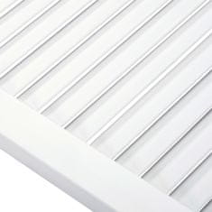 Vidaxl Vrata za omarico z letvicami 2 kosa bela 99,3x59,4 cm borovina