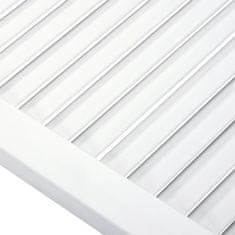 Vidaxl Vrata za omarico z letvicami 4 kosi bela 99,3x49,4 cm borovina