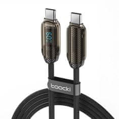 kabel usb-c za usb-c toocki, 1m, pd 60w (siv)