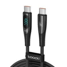 kabel usb-c do usb-c toocki, 1m, pd 100w (črn)