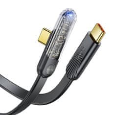 Kabel USB-C do USB-C Toocki, kotni, 1 m, 100 W (črn)