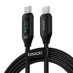 Kabel USB-C za USB-C Toocki, 1 m, 100 W (črn)