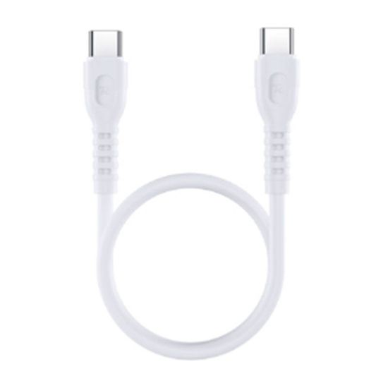 REMAX kabel USB-C za USB-C remax led, rc-022, 65w, (bela)
