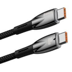 BASEUS Kabel USB-C na USB-C Glimmer, 100 W, 1 m (črn)