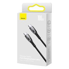 BASEUS Kabel USB-C na USB-C Glimmer, 100 W, 1 m (črn)