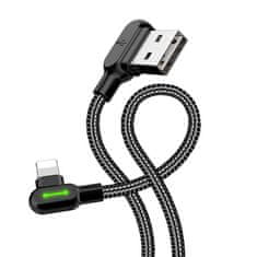 Mcdodo Kotni kabel USB na Lightning CA-4674 LED, 0,5 m (črn)