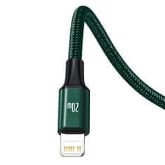 BASEUS Kabel USB-C 3-v-1 Rapid Series, micro USB / Lightning / USB-C, 20 W, 1,5 m (zelen)