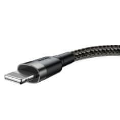 BASEUS Kabel USB Lightning Cafule 2,4A 0,5 m (siv/črn)