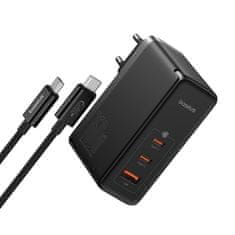 BASEUS GaN5 Pro 2xUSB-C + USB omrežni polnilec, 160 W (črn)