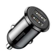 BASEUS Grain Pro 2x USB 4,8A avtomobilski polnilec (črn)