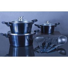 Berlingerhaus Komplet posod z marmornato površino 10 kosov Aquamarine Metallic Line BH-6152